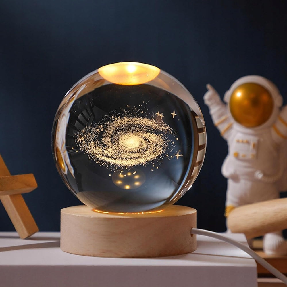 LÁMPARA DE MESA - LED GLOBO 3D CREATIVA - BOLA DE CRISTAL🔮
