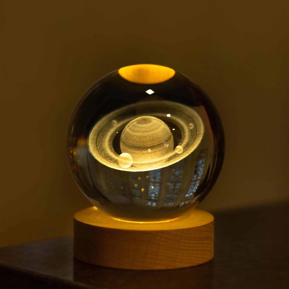 LÁMPARA DE MESA - LED GLOBO 3D CREATIVA - BOLA DE CRISTAL🔮