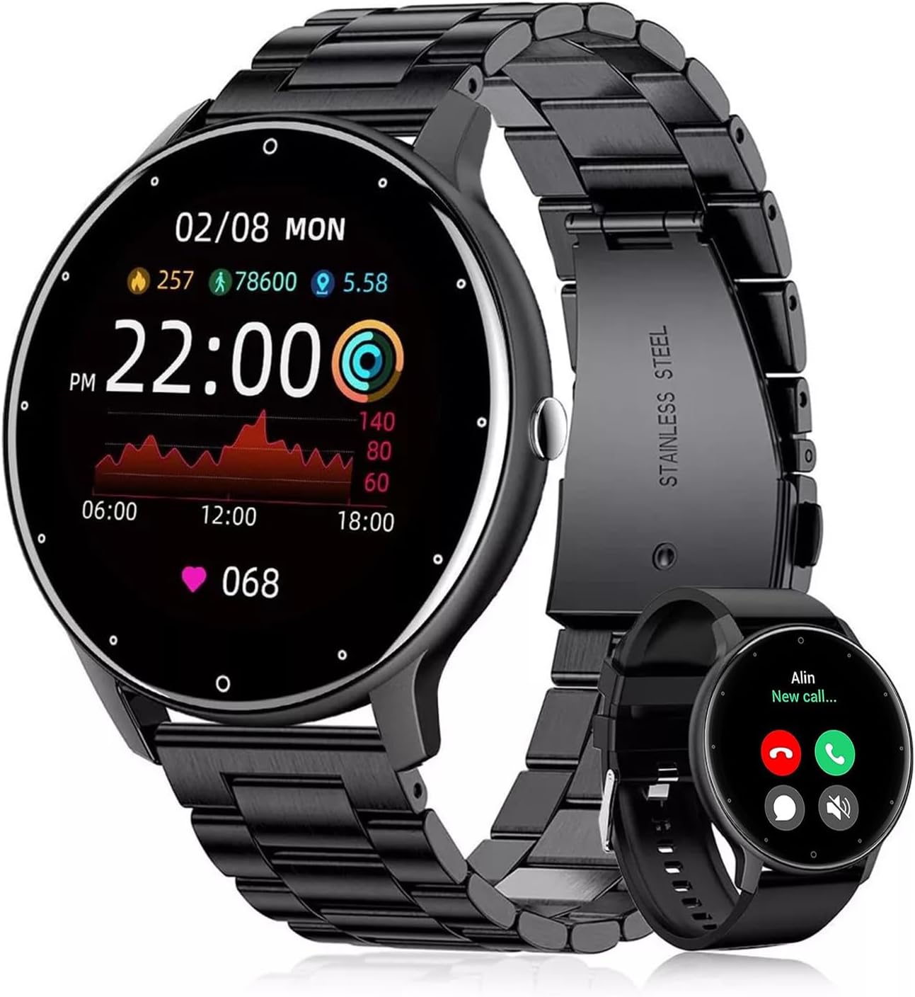 SMARTWATCH RELOJ INTELIGENTE - PANTALLA TÁCTIL COMPLETA 1.28¨ - RESISTENTE AL AGUA IP67