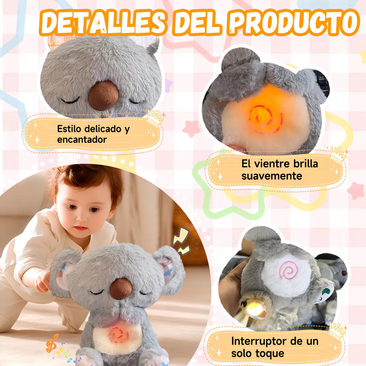 💥OSITO DE PELUCHE QUE RESPIRA Y CALMA BEBÉS!!!💥👶 - ¨MI AMIGO KOALA¨😍🐨